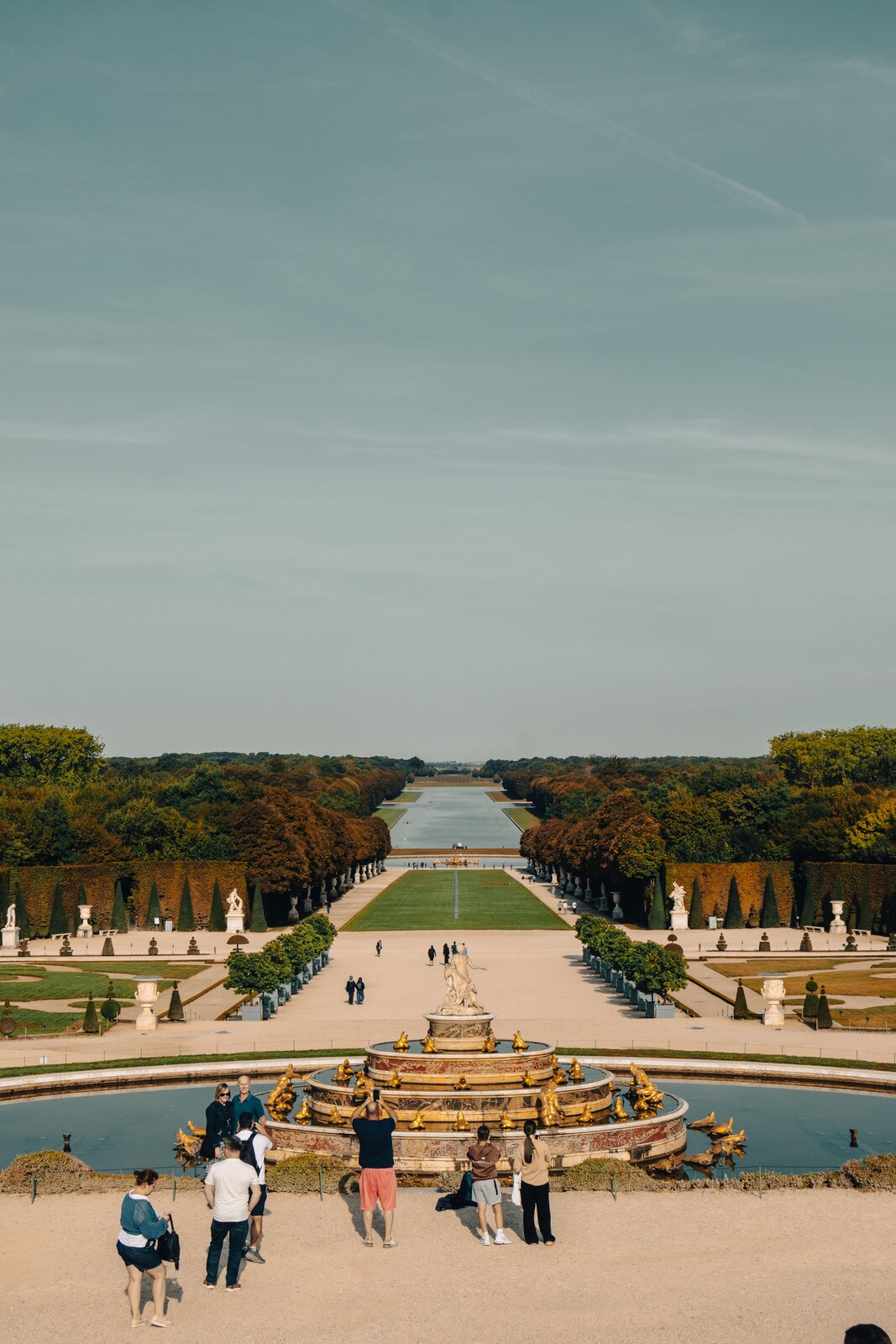 The gardens and Grand Canal at Versailles, seen from the Latona Fountain